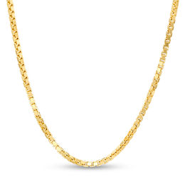 2.5mm Box Chain Necklace in Hollow 14K Gold - 20&quot;