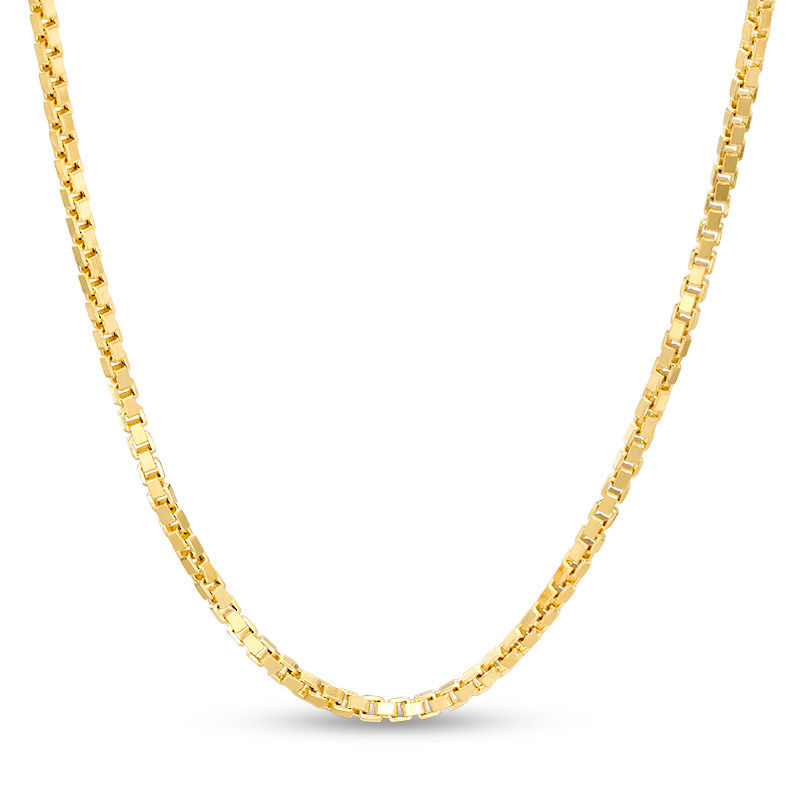 2.5mm Box Chain Necklace in Hollow 14K Gold - 20"|Peoples Jewellers