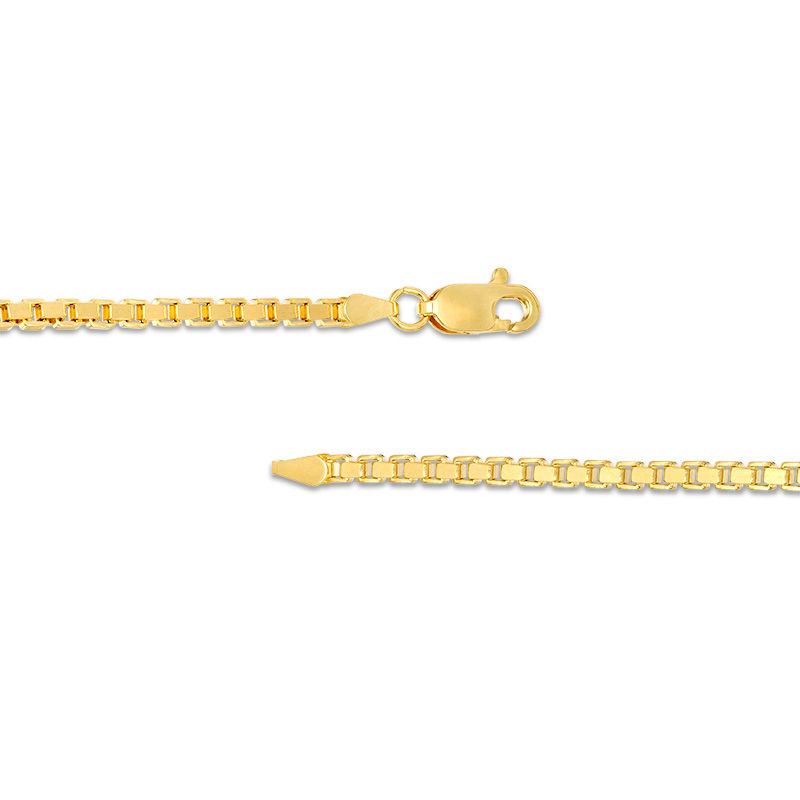 Main Image 4 of 2.5mm Box Chain Necklace in Hollow 14K Gold - 20"