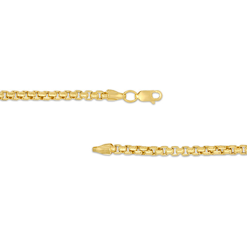 Main Image 4 of 3.4mm Round Box Chain Necklace in Hollow 14K Gold - 22"