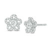 Thumbnail Image 1 of 0.40 CT. T.W. Diamond Flower Stud Earrings in 10K White Gold