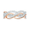 Thumbnail Image 3 of 0.50 CT. T.W. Diamond Twist Anniversary Band in 10K Two-Tone Gold