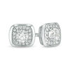 Thumbnail Image 1 of 0.50 CT. T.W. Diamond Cushion Frame Stud Earrings in 14K White Gold