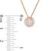 Thumbnail Image 3 of 0.50 CT. T.W. Diamond Frame Swirl Pendant in 14K Rose Gold