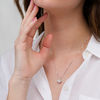 Thumbnail Image 2 of 0.51 CT. T.W. Diamond Scallop Frame Pendant in 10K White Gold
