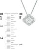 Thumbnail Image 3 of 0.51 CT. T.W. Diamond Scallop Frame Pendant in 10K White Gold