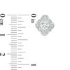 Thumbnail Image 2 of 1.02 CT. T.W. Diamond Scallop Frame Stud Earrings in 10K White Gold