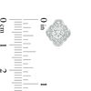 1.02 CT. T.W. Diamond Scallop Frame Stud Earrings in 10K White Gold