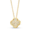 Thumbnail Image 0 of 0.07 CT. T.W. Diamond Clover Pendant in 10K Gold