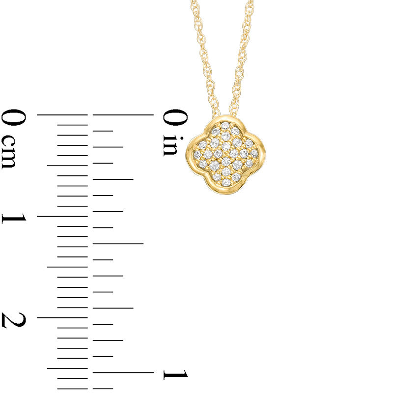 0.07 CT. T.W. Diamond Clover Pendant in 10K Gold