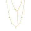 Thumbnail Image 1 of 0.05 CT. T.W. Diamond Station-Drop Necklace in 10K Gold