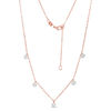 Thumbnail Image 0 of 0.05 CT. T.W. Diamond Station-Drop Necklace in 10K Rose Gold