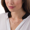 Thumbnail Image 2 of 0.05 CT. T.W. Diamond Station-Drop Necklace in 10K Rose Gold
