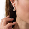 Thumbnail Image 2 of 1.00 CT. T.W. Diamond Graduated Multi-Row J-Hoop Earrings in 10K Gold