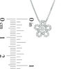 Thumbnail Image 2 of 0.25 CT. T.W. Diamond Flower Pendant in 10K White Gold