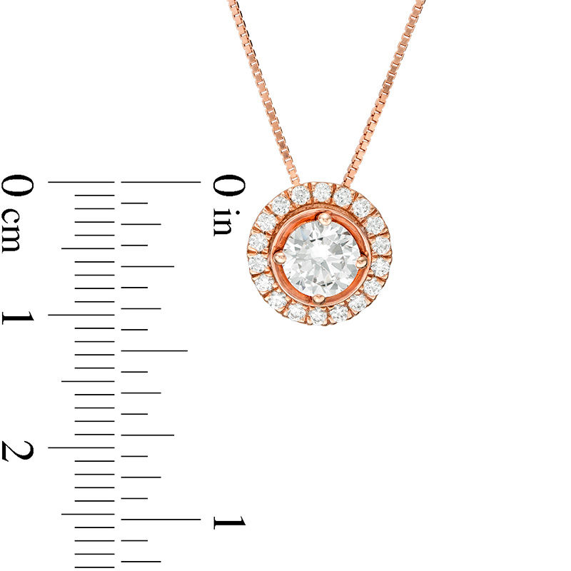 1.00 CT. T.W. Diamond Frame Pendant in 14K Rose Gold