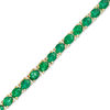 Thumbnail Image 0 of EFFY™ Collection Oval Emerald Tennis Bracelet in 14K Gold