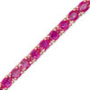 Thumbnail Image 1 of EFFY™ Collection Oval Ruby Tennis Bracelet in 14K Rose Gold