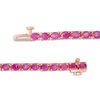 Thumbnail Image 2 of EFFY™ Collection Oval Ruby Tennis Bracelet in 14K Rose Gold