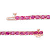 Thumbnail Image 3 of EFFY™ Collection Oval Ruby Tennis Bracelet in 14K Rose Gold