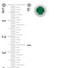 EFFY™ Collection 5.0mm Emerald and 0.12 CT. T.W. Diamond Frame Stud Earrings in 14K White Gold