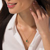 Thumbnail Image 1 of EFFY™ Collection Emerald-Cut Emerald and 0.13 CT. T.W. Diamond Frame Pendant in 14K Gold