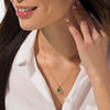 Thumbnail Image 2 of EFFY™ Collection Emerald-Cut Emerald and 0.13 CT. T.W. Diamond Frame Pendant in 14K Gold