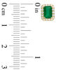 Thumbnail Image 3 of EFFY™ Collection Emerald-Cut Emerald and 0.18 CT. T.W. Diamond Frame Stud Earrings in 14K Gold