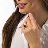 Thumbnail Image 2 of EFFY™ Collection Emerald-Cut Rhodolite Garnet and 0.07 CT. T.W. Diamond Ring in 14K Rose Gold