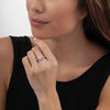 Thumbnail Image 2 of 0.115 CT. T.W. Composite Diamond Cushion Frame Vintage-Style Ring in Sterling Silver