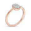 Thumbnail Image 2 of 0.145 CT. T.W. Oval Composite Diamond Ring in 10K Rose Gold