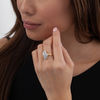Thumbnail Image 1 of 0.95 CT. T.W. Baguette and Round Composite Cascade Diamond Ring in 10K Gold