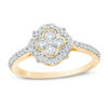 Thumbnail Image 0 of 0.45 CT. T.W. Composite Diamond Clover Frame Ring in 10K Gold