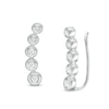 Thumbnail Image 0 of 0.23 CT. T.W. Journey Diamond Crawler Vintage-Style Earrings in 10K White Gold