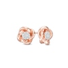 Thumbnail Image 1 of 0.085 CT. T.W. Composite Diamond Love Knot Stud Earrings in 10K Rose Gold