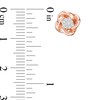 Thumbnail Image 2 of 0.085 CT. T.W. Composite Diamond Love Knot Stud Earrings in 10K Rose Gold