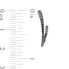 Thumbnail Image 2 of 0.085 CT. T.W. Black Diamond Split Curve Crawler Earrings in 10K White Gold