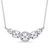 Thumbnail Image 0 of 0.15 CT. T.W. Diamond Curve Necklace in Sterling Silver - 17"