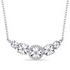 Thumbnail Image 1 of 0.15 CT. T.W. Diamond Curve Necklace in Sterling Silver - 17"