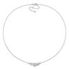 Thumbnail Image 2 of 0.15 CT. T.W. Diamond Curve Necklace in Sterling Silver - 17"