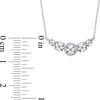 Thumbnail Image 3 of 0.15 CT. T.W. Diamond Curve Necklace in Sterling Silver - 17"