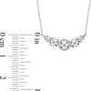 Thumbnail Image 4 of 0.15 CT. T.W. Diamond Curve Necklace in Sterling Silver - 17"