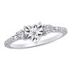Thumbnail Image 1 of 0.14 CT. T.W. Diamond Heart-Shaped Promise Ring in Sterling Silver