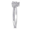 Thumbnail Image 3 of 0.14 CT. T.W. Diamond Heart-Shaped Promise Ring in Sterling Silver