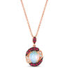 Le Vian® Neopolitan Opal™, Passion Ruby™ and 0.04 CT. T.W. Crème Brûlée Diamonds™ Pendant in 14K Strawberry Gold™