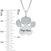Thumbnail Image 2 of 0.10 CT. T.W. Diamond Paw Print and "Dog Mom" Pendant in Sterling Silver