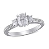 Thumbnail Image 0 of 1.10 CT. T.W. Oval Diamond Three Stone Engagement Ring in 14K White Gold