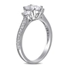 Thumbnail Image 2 of 1.10 CT. T.W. Oval Diamond Three Stone Engagement Ring in 14K White Gold