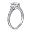 Thumbnail Image 3 of 1.10 CT. T.W. Oval Diamond Three Stone Engagement Ring in 14K White Gold