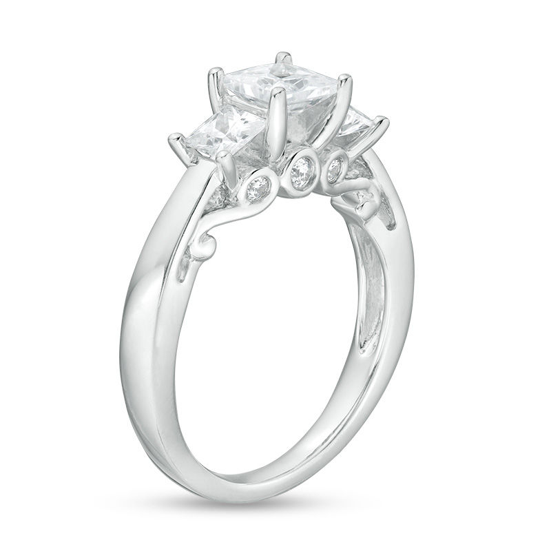 Celebration Canadian Ideal 1.00 CT. T.W. Princess-Cut Diamond Engagement Ring in 14K White Gold (I/I1)